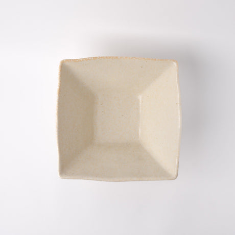 Fluted Bowl Square 21x21cm Oatmeal Glaze