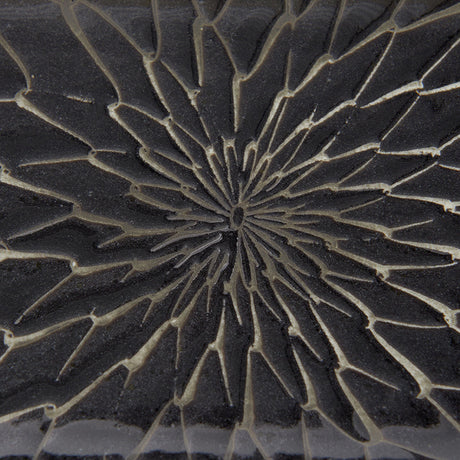 Sushi Plate 22cm Charcoal Net Design