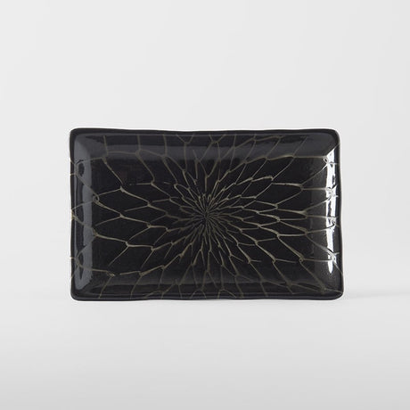 Sushi Plate 22cm Charcoal Net Design