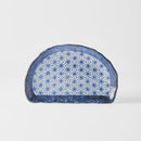 Plate Tempura 21cm Indigo Blue Starburst Design