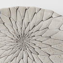 Plate D Shaped 21cm Grey Net Design