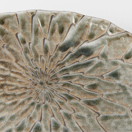 Plate D Shaped 21cm Moss Net Design