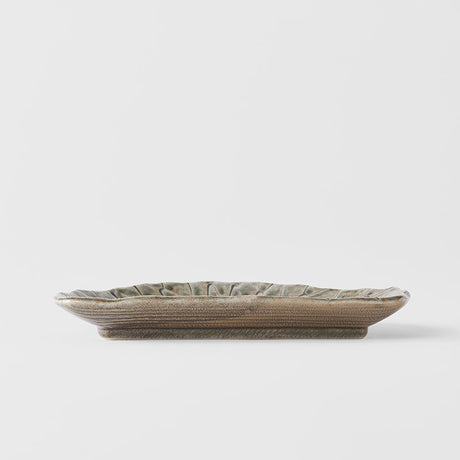 Plate D Shaped 21cm Moss Net Design