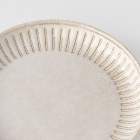 Sauce Dish 9cm Ridged Alabaster Glaze