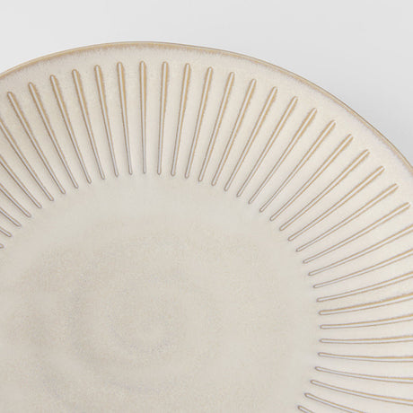 Dinner Plate 23cm Ridged Alabaster Glaze