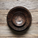 Plate 28cm Bronze Converging Line Glaze