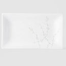 Platter Rectangular 33cm White Blossom Glaze