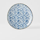 Side Plate Organic 19cm Blue Daisy Glaze