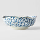 Bowl Organic Shape 20cm Blue Daisy Glaze