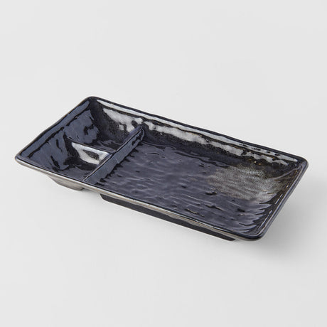 Dumpling Plate 21cm Black Glaze