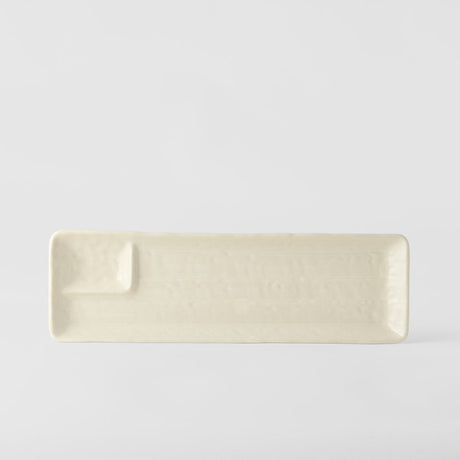 Dumpling Plate 33cm Ivory White Glaze