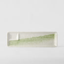 Dumpling Plate 33cm Green Brushstroke