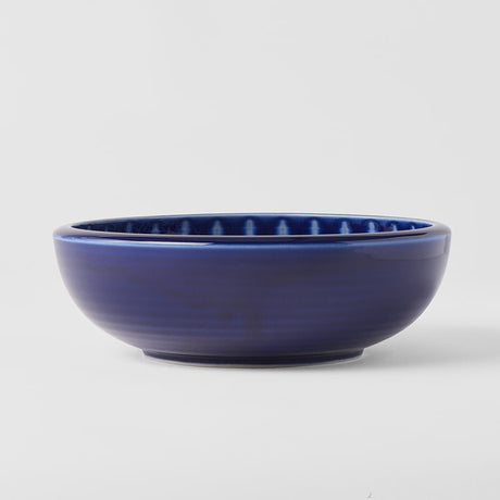 Bowl Thick Edge 24cm Indigo Drip Glaze
