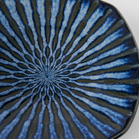 Plate Square 18cm Indigo Drip Glaze
