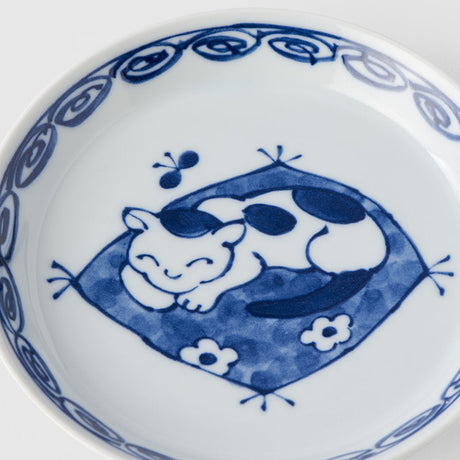 Plate 14.3cm Cat On Mat Design