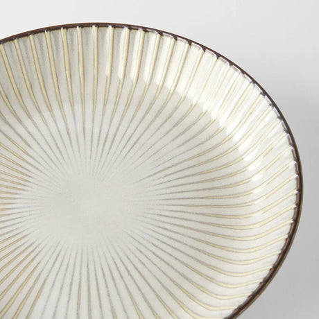 Plate High Rim 22.5cm White Sendan Glaze