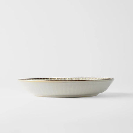 Plate High Rim 22.5cm White Sendan Glaze