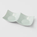 Two Section Sauce Dish Spearmint Glaze