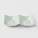 Two Section Sauce Dish Spearmint Glaze