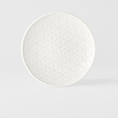 Side Plate 19.5cm White Star Glaze
