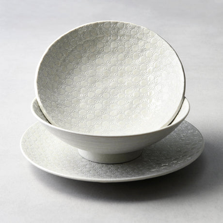 Side Plate 19.5cm White Star Glaze