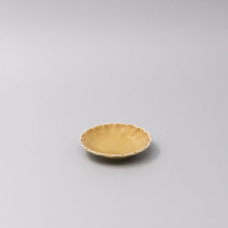 Sauce Dish 8cm Scallop Saffron Gloss Glaze