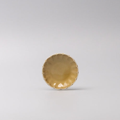 Sauce Dish 8cm Scallop Saffron Gloss Glaze