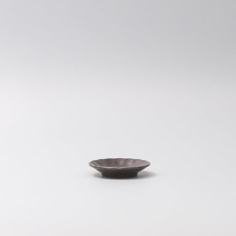 Sauce Dish 8cm Scallop Black Glaze