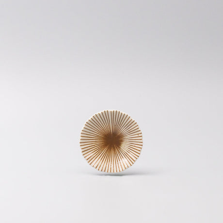 Sauce Dish 8cm Radiant Line Toffee Stripe Glaze