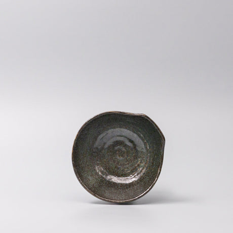 Bowl with Handle 13cm Navy Speckle Glaze
