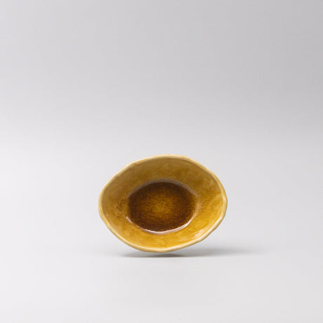 Bowl Oval 13cm Amane Amber Glaze