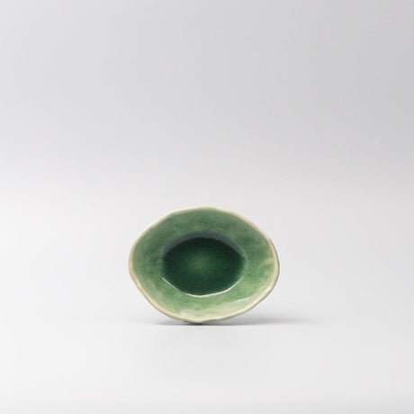 Bowl Oval 13.5cm Amane Emerald Glaze