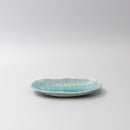Sushi Plate 21cm Crackle Turquoise Glaze