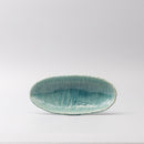 Sushi Plate 21cm Crackle Turquoise Glaze