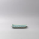 Plate Square 17cm Crackle Turquoise Glaze
