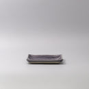 Plate Square 17cm Crackle Amethyst Glaze