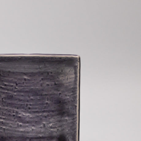 Plate Square 17cm Crackle Amethyst Glaze