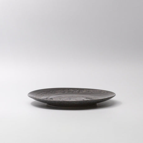 Dinner Plate 28cm Gunmetal Swirl Glaze