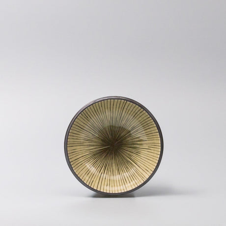 Bowl 13cm Green Converging Line Glaze