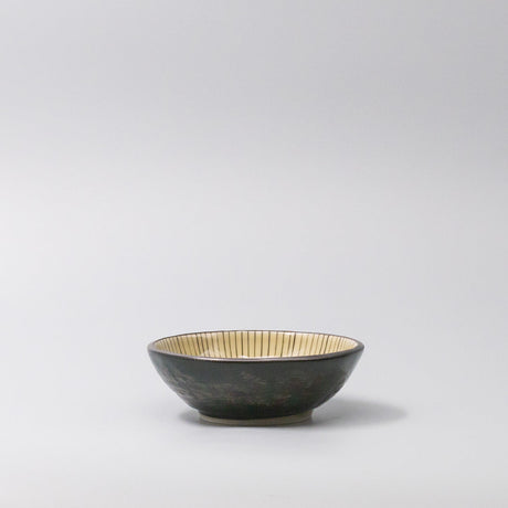 Bowl 13cm Green Converging Line Glaze