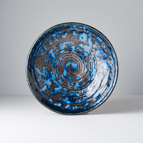 Pasta Bowl 24cm Copper Swirl Glaze