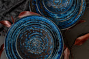 Pasta Bowl 24cm Copper Swirl Glaze