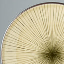 Dinner Plate 25cm Green Converging Line Glaze