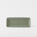 Plate Rectangular 29cm Green Fade Glaze