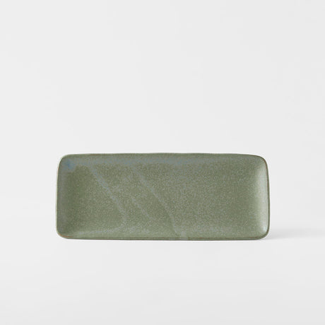 Plate Rectangular 29cm Green Fade Glaze