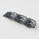 Edamame Triple Pod Dish 200ml Black Glaze