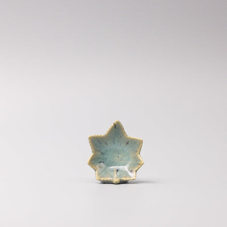 Sauce Dish Maple Leaf 6cm Mint Green