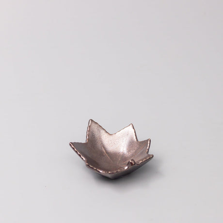 Sauce Dish Maple Leaf 6cm Metallic Lustre Glaze