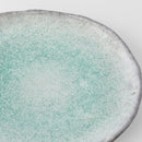 Plate Oval 25cm Aqua Splash Glaze