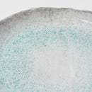 Plate Oval 30cm Aqua Splash Glaze